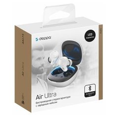 Беспроводные наушники Deppa Air Ultra TWS с микрофоном White арт. 44173