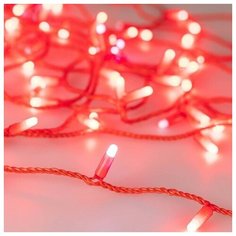 Светодиодная гирлянда ARD-STRING-CLASSIC-10000-RED-100LED-MILK-FLASH Red (230V, 7W) (Ardecoled, IP65)