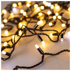 Светодиодная гирлянда ARD-STRING-CLASSIC-10000-BLACK-100LED-MILK-FLASH Warm (230V, 7W) (Ardecoled, IP65)