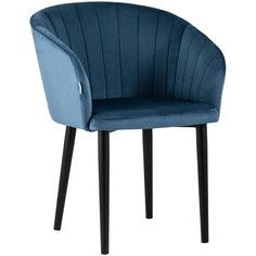 Стул с подлокотниками Нейтон велюр пыльно-синий Stool Group