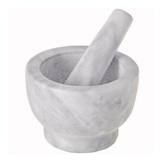 Ступка с пестиком мрамор 300мл MAYER BOCH, серо-белая 27544 KSMB-27544