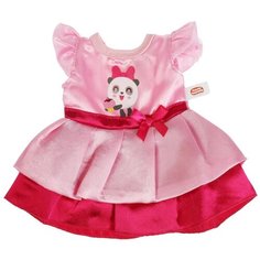 Карапуз Одежда для кукол и пупсов 40-42 см малышарики платье с принтом панда