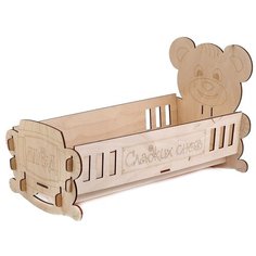 Leader Кроватка для кукол Honey bear в подарочной упаковке (11592) натуральный