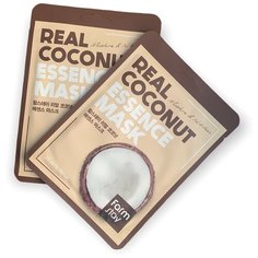 Маска для лица тканевая с экстрактом кокоса FarmStay Real Coconut Essence Mask 165гр 2шт