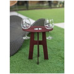 Столик для бутылки и двух бокалов. махагон Groza