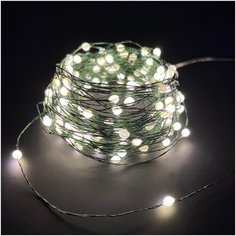 Гирлянда Luca Lighting Нить Роса 84902 84901, 1000 см, 100 ламп, теплый белый/зеленый провод