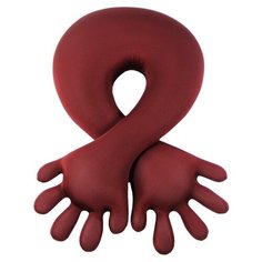 Подушка для шеи Штучки, к которым тянутся ручки Мужское плечо, красный