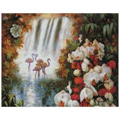 Алмазная мозаика на подрамнике Белоснежка "Райский сад" 40*50 см.