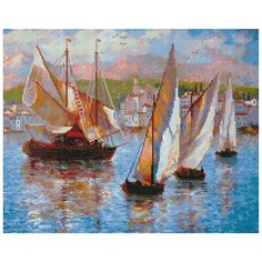 Алмазная мозаика на подрамнике Белоснежка "Морская прогулка по Италии" 40*50 см.