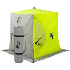 Палатка зимняя Куб утепленная 1,5х1,5 yellow lumi/gray Premier Fishing