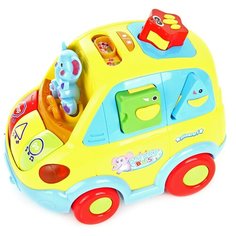 Развивающая игрушка Veld Co Умный автобус, желтый
