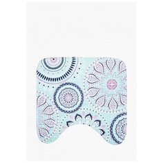 Коврик для ванной "Узоры" с противоскользящей пропиткой Pastel_lux 99235 Хлопок Полиэстер 45х45 см