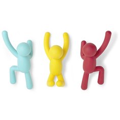 Вешалки-крючки Buddy 3 шт разноцветные, 318165-022, Umbra