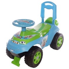 Каталка Doloni Машинка голубая/зеленая без музыки