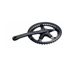 Система велосипедная TBS, шатуны стальные, 127мм, звезда 1/2"x1/8", 36T, с защитой, черный, DC-112