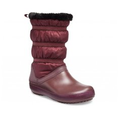 Сноубутсы Crocs , размер 37(W7) , burgundy