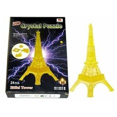 3D-пазл Магический Кристалл Эйфелева башня с подсветкой (29017A) 2 цвета, 24 дет. Crystal Puzzle