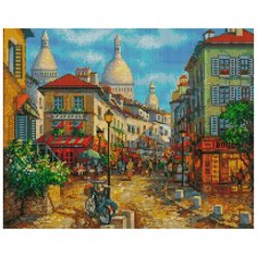 Алмазная мозаика на подрамнике Белоснежка "Париж. Монмартр." 40*50 см.