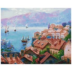 Алмазная мозаика на подрамнике Белоснежка "Сказочный мир Адриатики" 40*50 см.