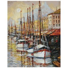 Алмазная мозаика на подрамнике Белоснежка "Летний вечер на юге Франции" 40*50 см.