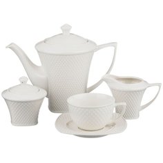 Чайный сервиз Lefard Диаманд 359-328, 6 персон, 15 предм., белый