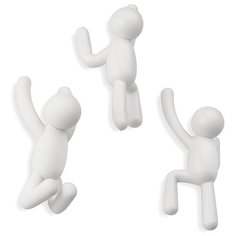 Вешалки-крючки Buddy 3 шт белые, 318165-660, Umbra