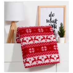 Плед Экономь и Я "Новогоднее настроение" 150*180см, пл.160 г/м2, 100% п/э Сима ленд