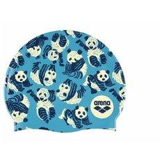 Шапочка для плавания ARENA Print 2(бирюзовый с пандами)