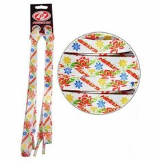 Шнурки Flowers 90 см(90 / белые с ягодами/90) Heelys