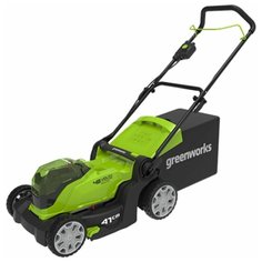 Газонокосилка аккумуляторная Greenworks G24X2LM41 2512607, 2*24V, 41 см, без АКБ и ЗУ