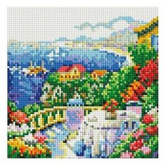 Алмазная мозаика на холсте 20х20 см Белоснежка 474-ST-PS Южный вид