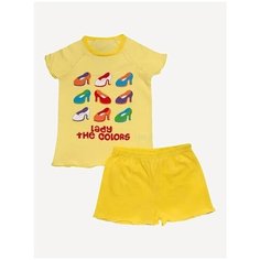 Пижама Клякса размер 122, желтый
