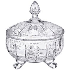 Конфетница с крышкой Lefard muza crystal d = 17 см h = 21 см (195-117)
