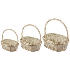 Набор корзин Lefard, 3 штуки, L:38*30*13/36 см, M:32*24.5*11.5*31 см, S:26*19*10/26 см (177-100)