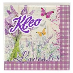 Салфетки бумажные KLEO Лаванда 3- слойные 33х33 см 40 шт (2 упаковки)