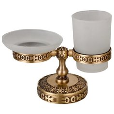 Держатель мыльницы и стакана настольный Zorg Antic (AZR 22 BR)