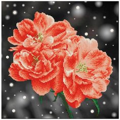 Кристальная мозаика (алмазная вышивка) "фрея" ALV-38 "Абрикосовые розы" 42 х 42 см