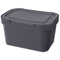 Econova Ящик с крышкой универсальный Luxe 18.9 х 13.2 х 11 см серый
