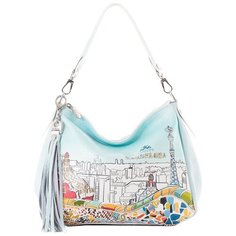 Женская сумка- хобо CURANNI с принтом Барселона