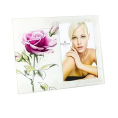 Стеклянная рамка для фотографии 10х15, фоторамка, spring flоwers, роза GF 2937