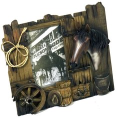 Фоторамка керамическая, рамка для фото 10х15, лошадь, конкур, выездка GF 5133