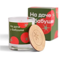 Ароматическая свеча "На даче у бабушки", зеленый Яндекс.Маркет
