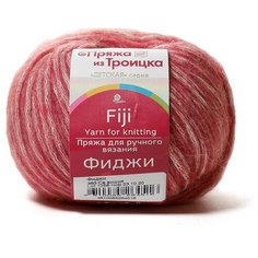 Пряжа из Троицка Фиджи 363 светлая вишня 20% мериносовая шерсть, 60% хлопок, 20% акрил 50г 95м 5шт Троицкая камвольная фабрика
