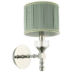 Настенный светильник ST Luce Oleo SL1121.101.01, E14, 40 Вт, кол-во ламп: 1 шт., цвет арматуры: никель, цвет плафона: зеленый