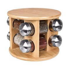 Подставка для 8-ми специй бамбук "Termico" 19*15.7 см