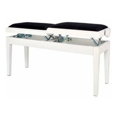 Банкетка для пианино двойная Gewa Deluxe Double White Matt
