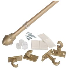 Карниз- кафе OLEXDECO «Каролина» 85-135 см. Латунь