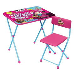 Комплект Nika стол + стул Маша и Медведь: Музыкальный хит (ММД2/МХ) 60x45 см розовый.