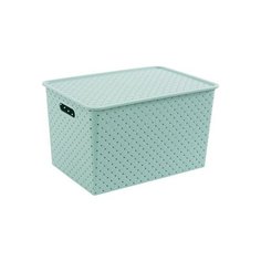 Корзинка "Береста" 14л 350х 245х 205мм с крышкой (шалфей) (12) Violet