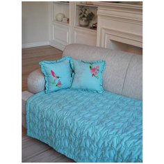 Покрывало детское 200х120, покрывало на кровать, стёганое "Колибри" с двумя подушками Травушка